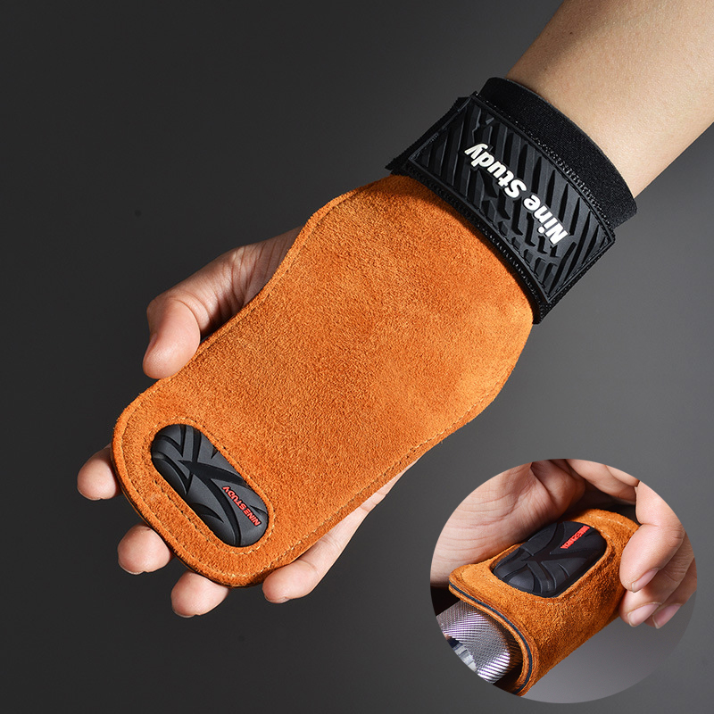 Crossfit Equipment - عدم الانزلاق مقاومة للاهتراء قفازات جلد